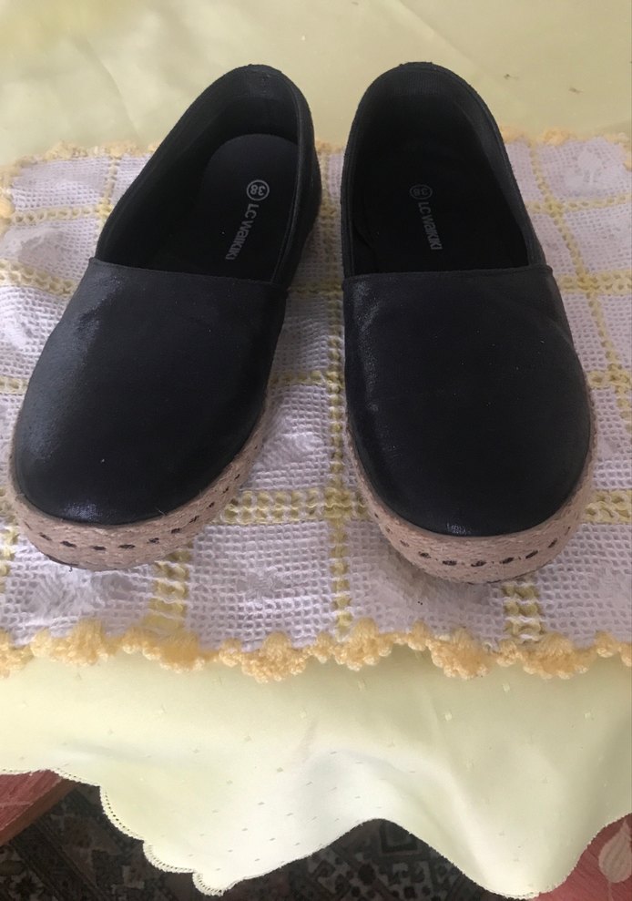 Siyah Dolgu Topuk Kadın Espadril - Görsel 4