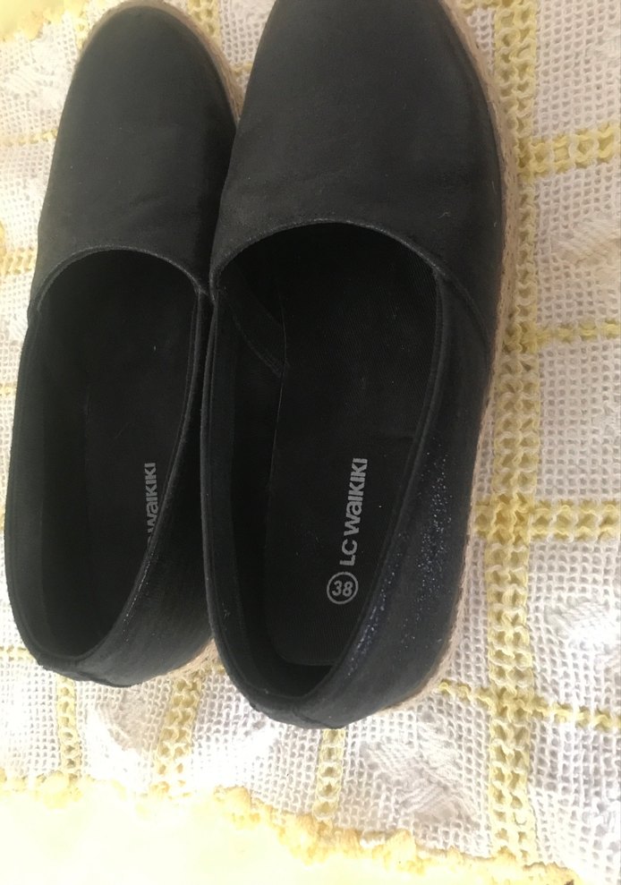 Siyah Dolgu Topuk Kadın Espadril - Görsel 2