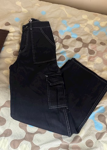 Siyah Cep Detaylı Kadın Kot Pantolon - Görsel 3