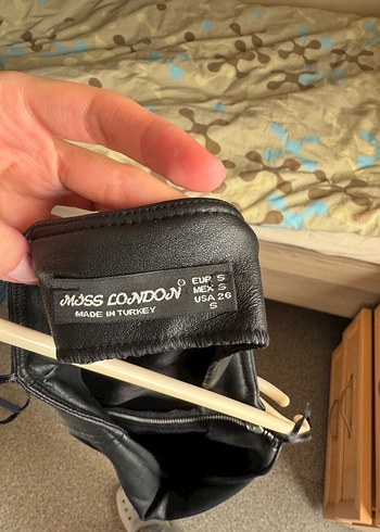 Siyah Deri Midi Etek - Görsel 3