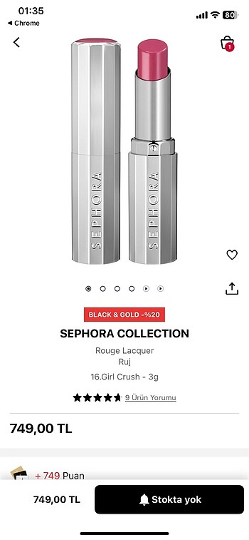 Beden Sephora ruj