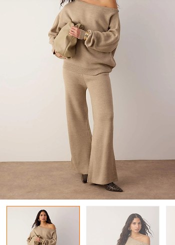 kadın kayık yaka kazak - Görsel 2