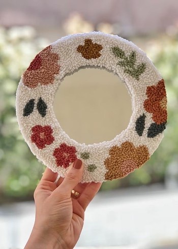 Desenli Yuvarlak Ayna - Görsel 2