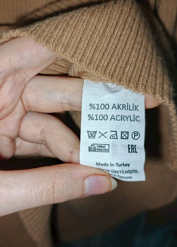 Kahverengi Kürklü Yaka Kadın Triko - Görsel 5