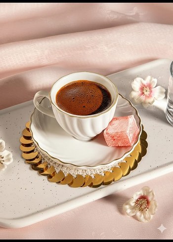 el örgüsü kahve pullu sunum altlığı/peçetesi - Görsel 8