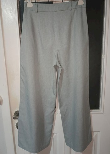 Trendyol Gri-Yeşil Pilili Kadın Kumaş Pantolon - Görsel 2