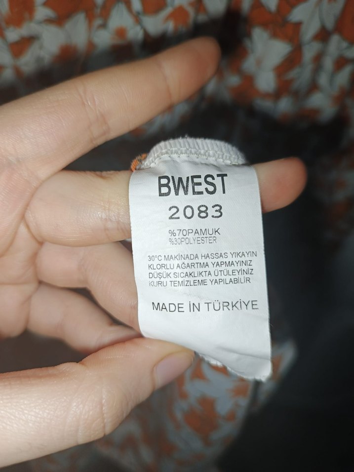 Turuncu Uzun Kollu Bohem Elbise - Görsel 5