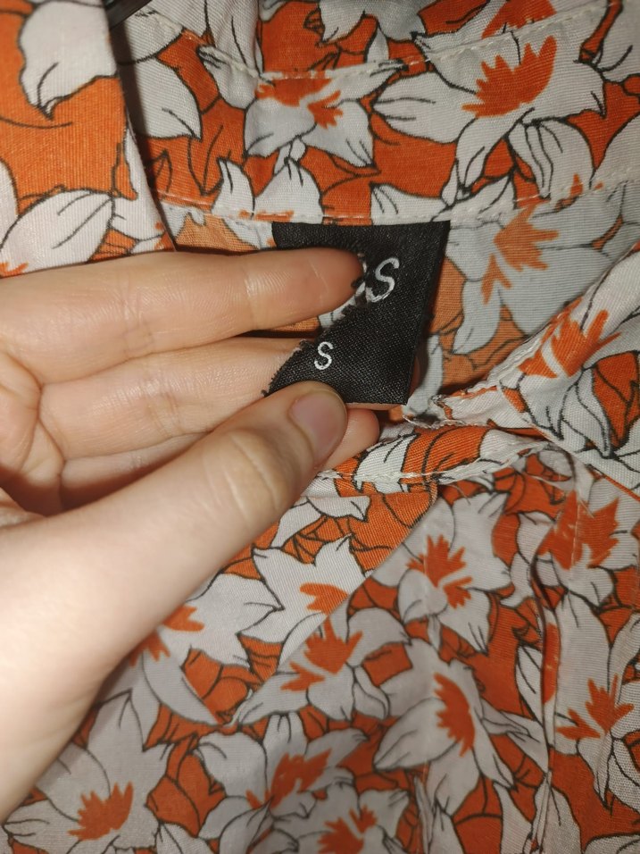 Turuncu Uzun Kollu Bohem Elbise - Görsel 4