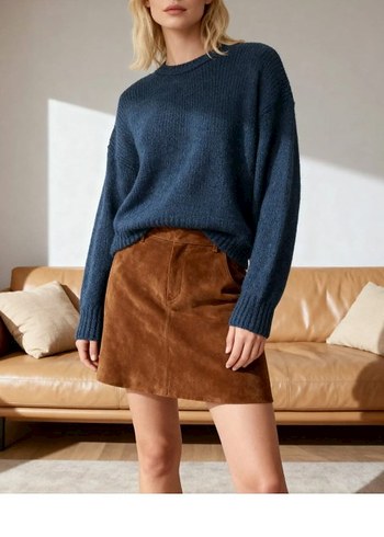 Trendyol Lacivert Kadın Triko Kazak - Görsel 8