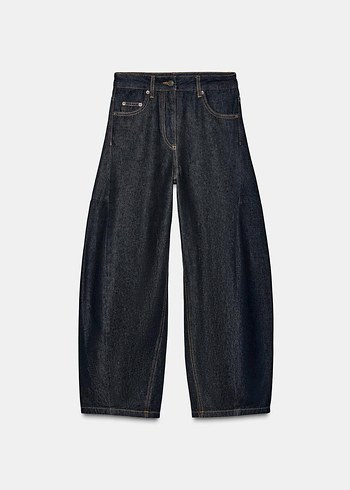 Zara zw collection orta bel balon bilekte Jean pantolon - Görsel 5