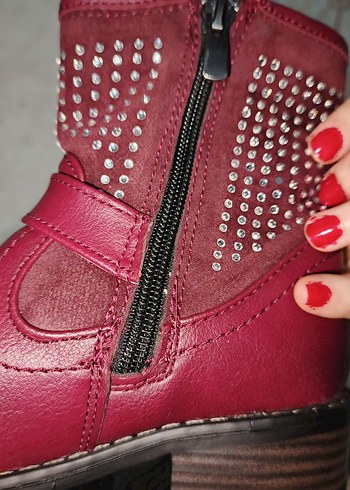 Polaris Kız Çocuk Bordo Bot Sıfır - Görsel 5