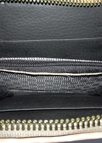 Bej Kadın Cüzdanı Fermuarlı 2 bölmeli - Görsel 3