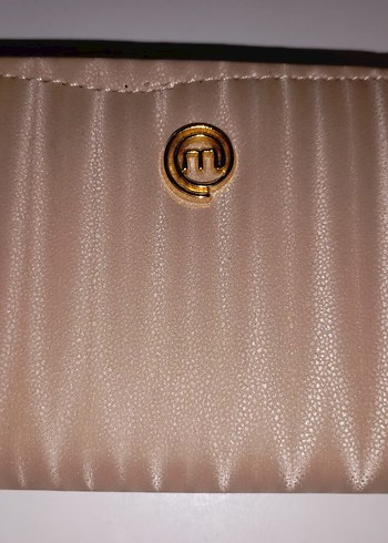 Bej Kadın Cüzdanı Fermuarlı 2 bölmeli - Görsel 4