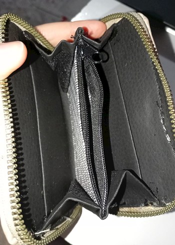 Bej Kadın Cüzdanı Fermuarlı 2 bölmeli - Görsel 2