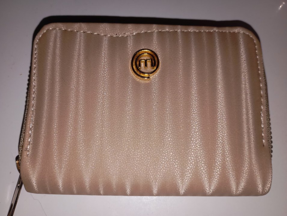 Bej Kadın Cüzdanı Fermuarlı 2 bölmeli - Görsel 4