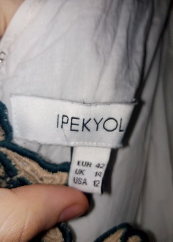 42 Beden beyaz Renk İpekyol beyaz elbise