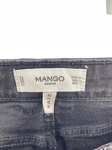 34 Beden siyah Renk Mango Jean / Kot %70 İndirimli.