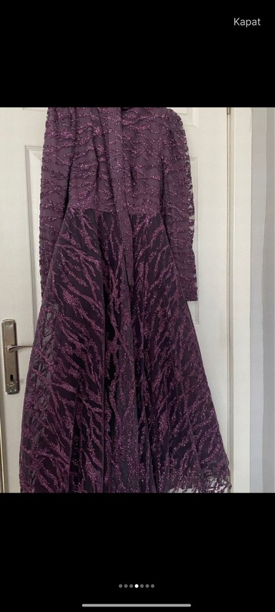 Uzun Mor Simli Abiye - Görsel 5