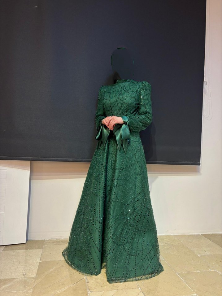 Parlak Bohem Uzun Abiye Elbise - Görsel 2