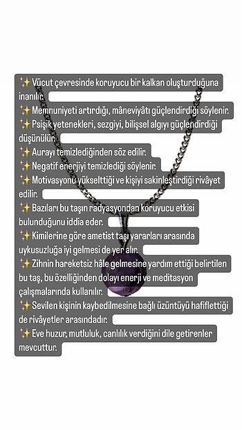 Tasarımcı Ametist kolye ucu doğal Ametist görünümü