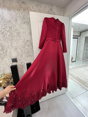 Çitlembik Bordo Abiye - Görsel 7
