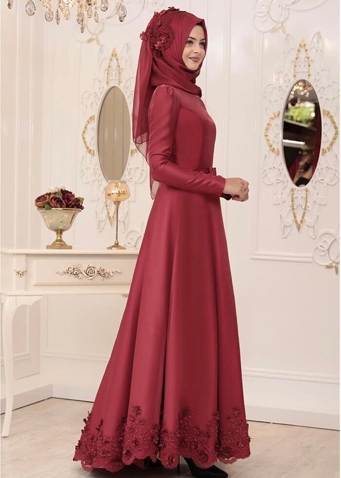 Çitlembik Bordo Abiye - Görsel 2