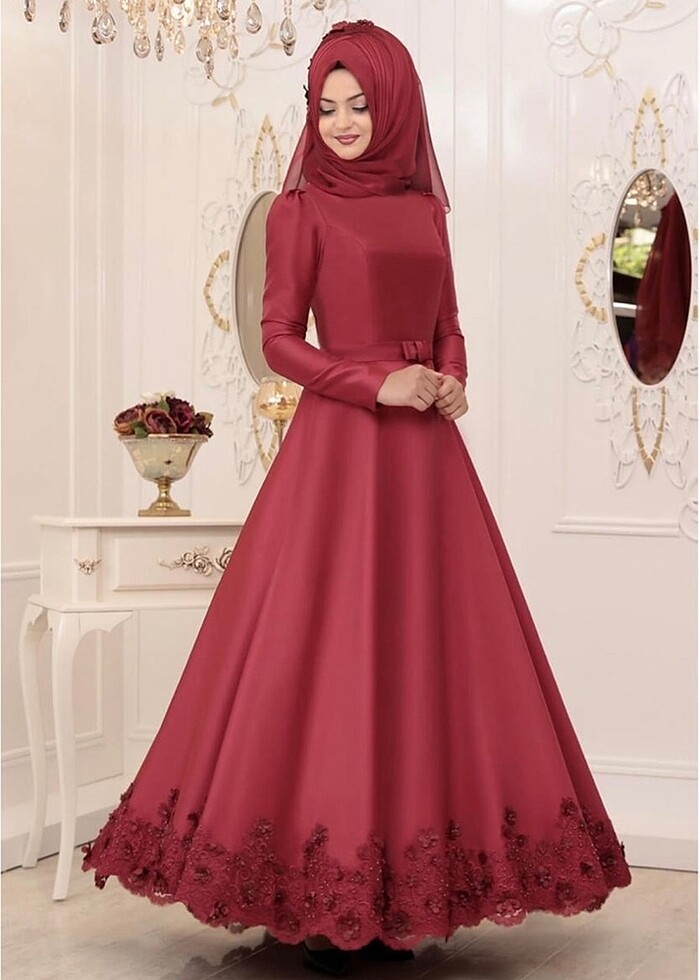 Çitlembik Bordo Abiye - Görsel 3