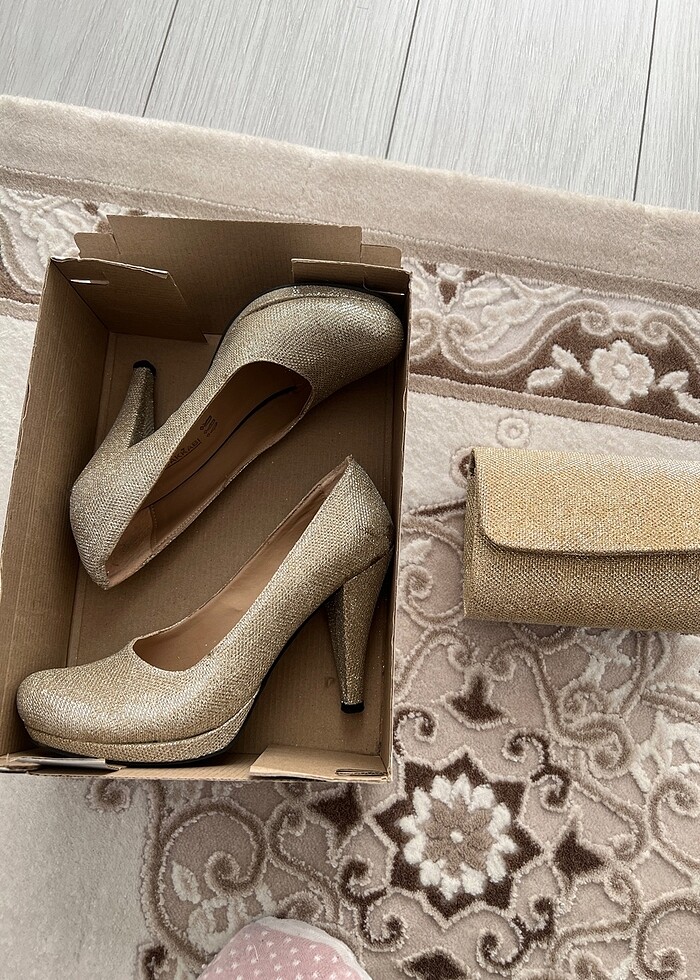 Simli GOLD ayakkabı - Görsel 4