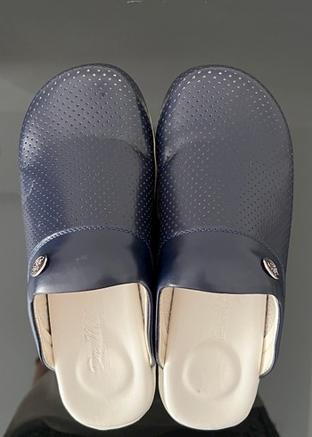 Lacivert Dolgu Topuklu Kadın Terlik - Görsel 2