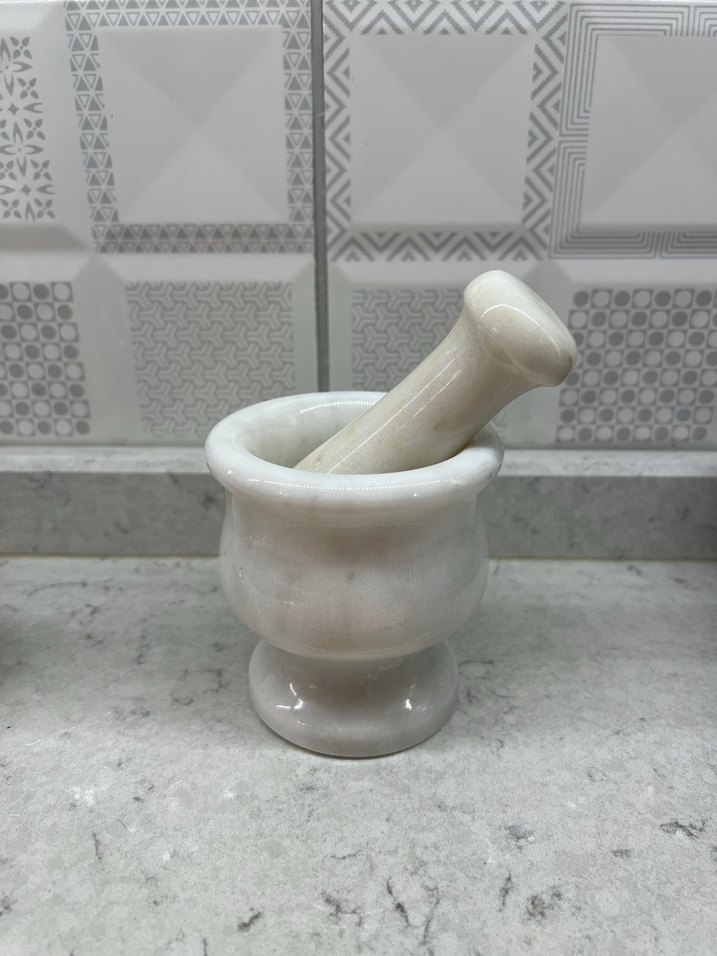 12 cm Mermer Havan ve Tokmak - Görsel 2