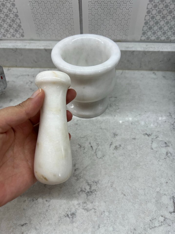 12 cm Mermer Havan ve Tokmak - Görsel 3