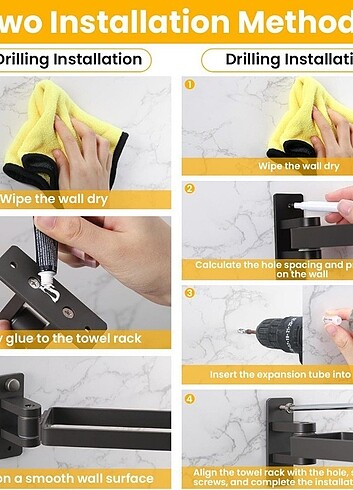 Havlu Askısı 180° Döner  - Görsel 5