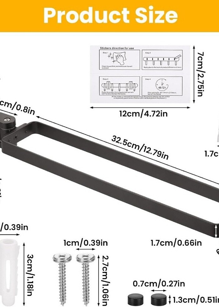 Havlu Askısı 180° Döner  - Görsel 2