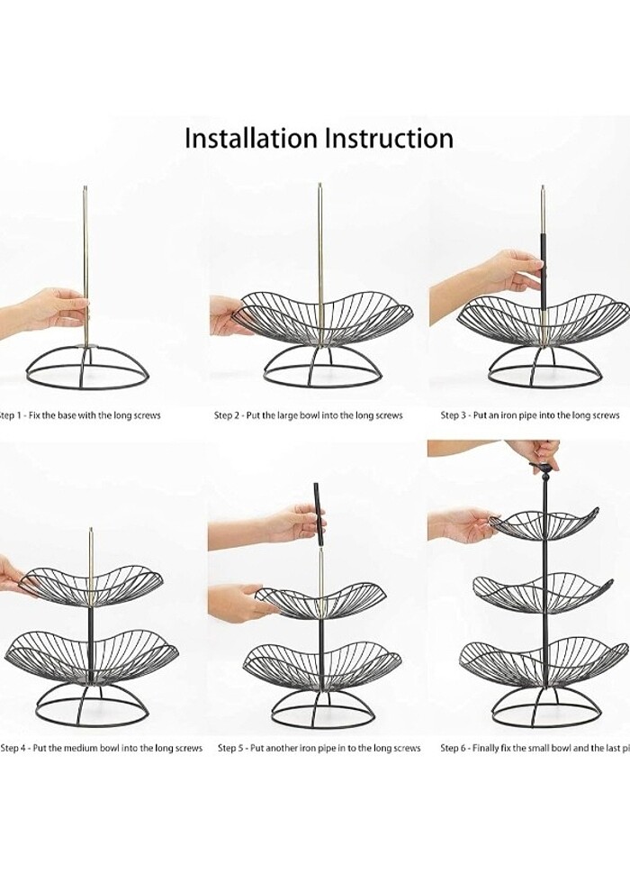 Metal Meyve Standı (3 katlı Yurtdışı) - Görsel 5