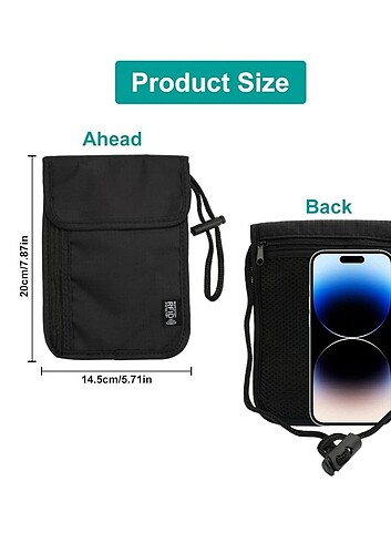 Göğüs Cüzdanı, RFID Korumalı Göğüs Çantası - Görsel 8