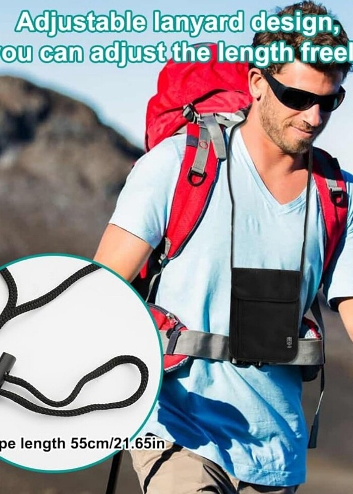 Göğüs Cüzdanı, RFID Korumalı Göğüs Çantası - Görsel 5