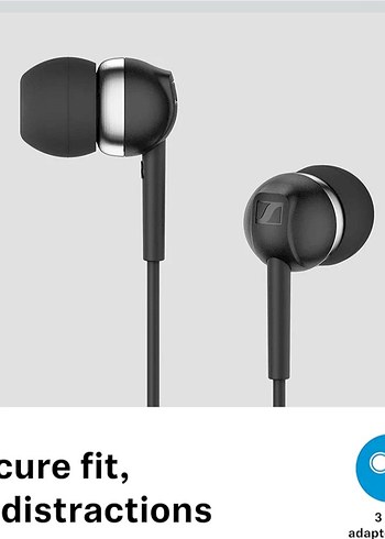 Sennheiser CX 80S Kulak İçi Kulaklık, Tek Düğmeli - Görsel 4