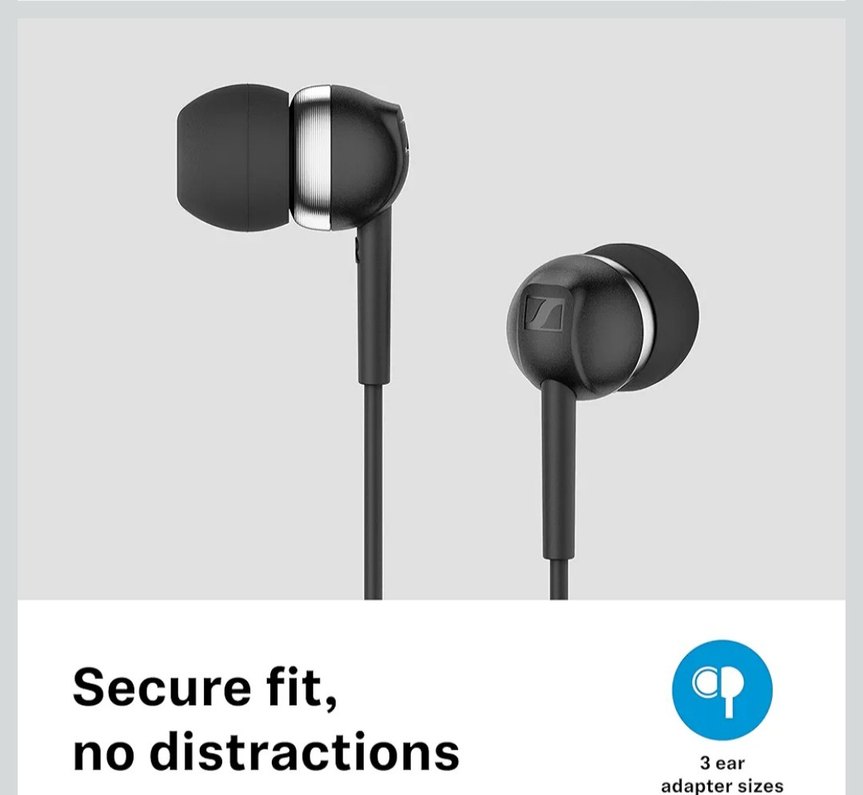 Sennheiser CX 80S Kulak İçi Kulaklık, Tek Düğmeli - Görsel 4