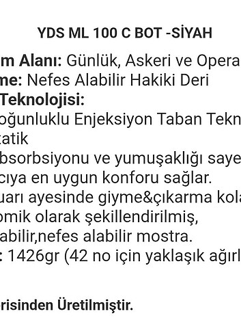 YDS ML 100 C DERİ BOT 44 NO FERMUARLI - Görsel 4