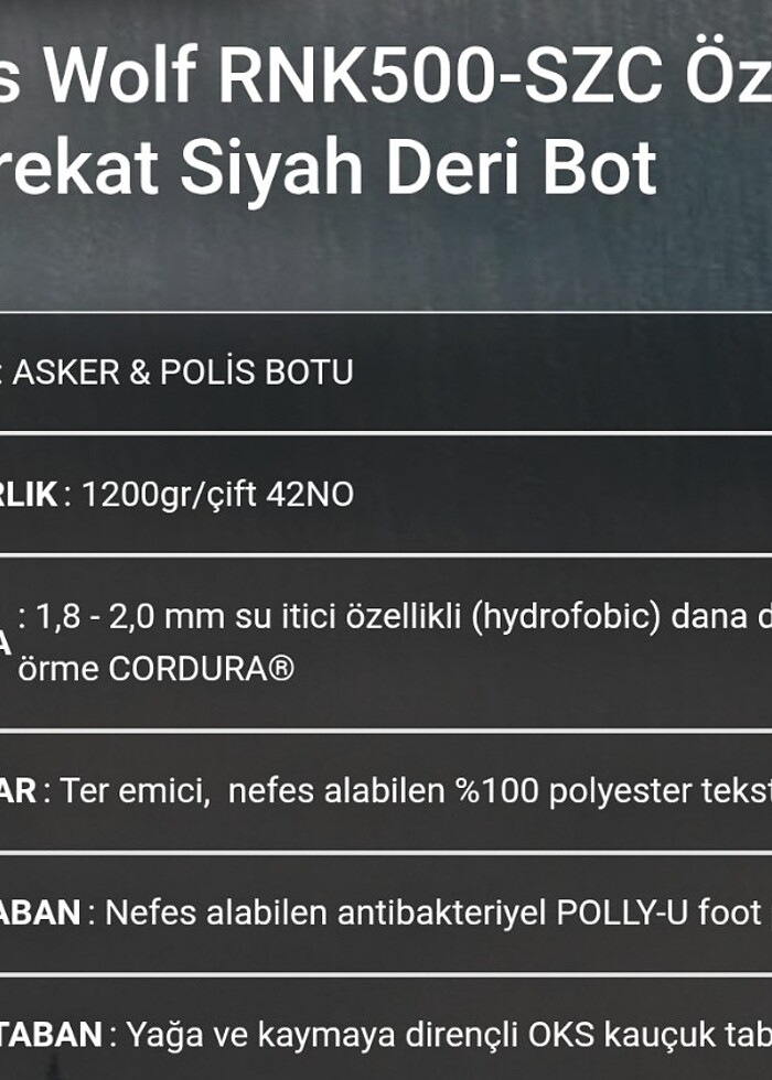 OKS DERİ ASKERİ BOT 44 NO FERMUARLI  - Görsel 5