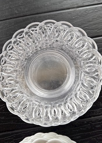 Beyaz ve Şeffaf Desensiz Tabak Seti - Görsel 3