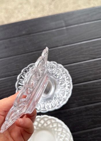 Beyaz ve Şeffaf Desensiz Tabak Seti - Görsel 6