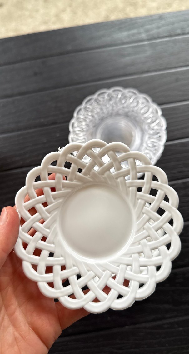 Beyaz ve Şeffaf Desensiz Tabak Seti - Görsel 4