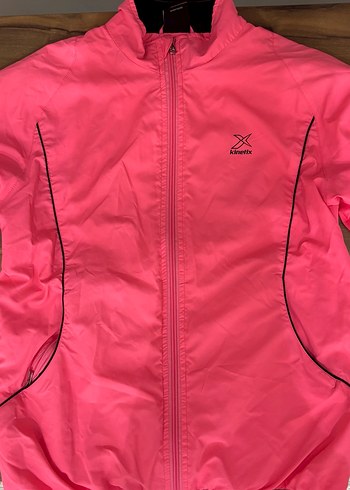 Pembe Fermuarlı Kadın Spor Ceket - Görsel 3