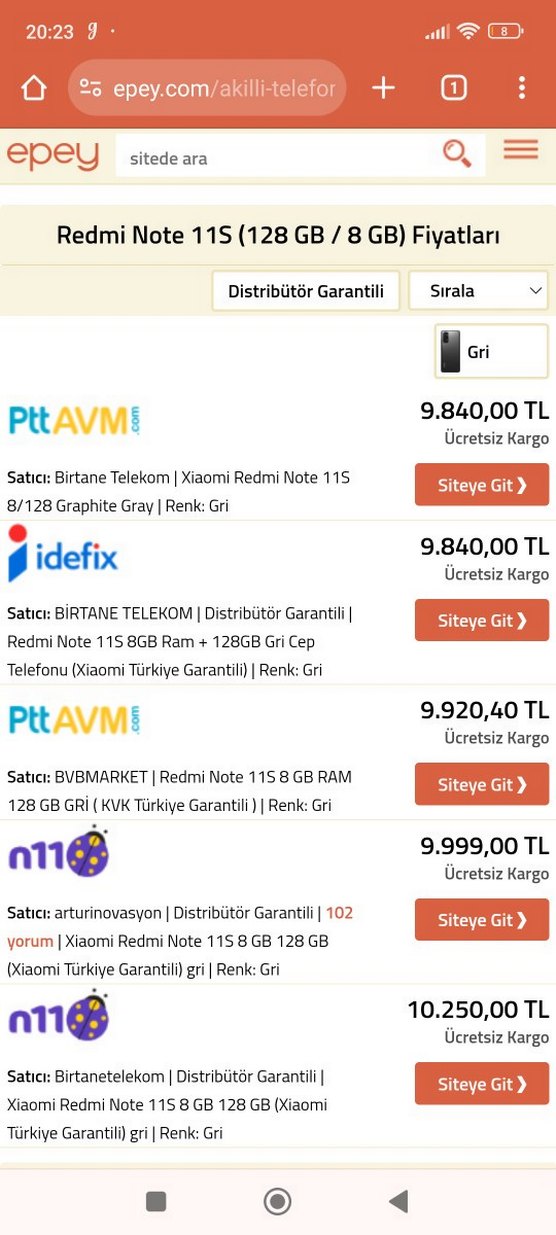 Xiaomi Redmi Note 11S siyah Android Telefon - Görsel 2