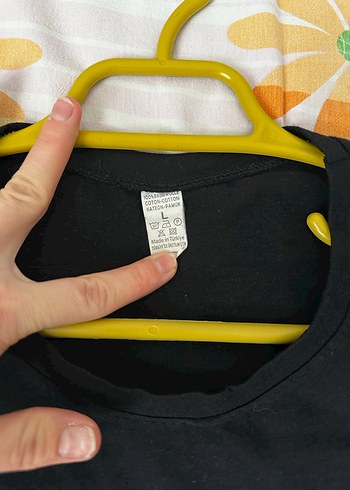 Baskılı Siyah Hamile Tişörtü - Görsel 2