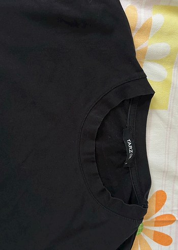 Siyah Kısa Kollu Hamile Tişörtü - Görsel 2