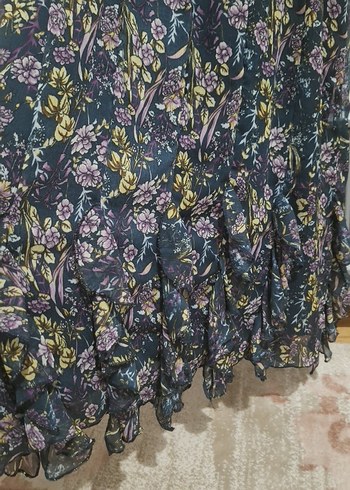 Mor Bohem Midi Elbise - Görsel 2