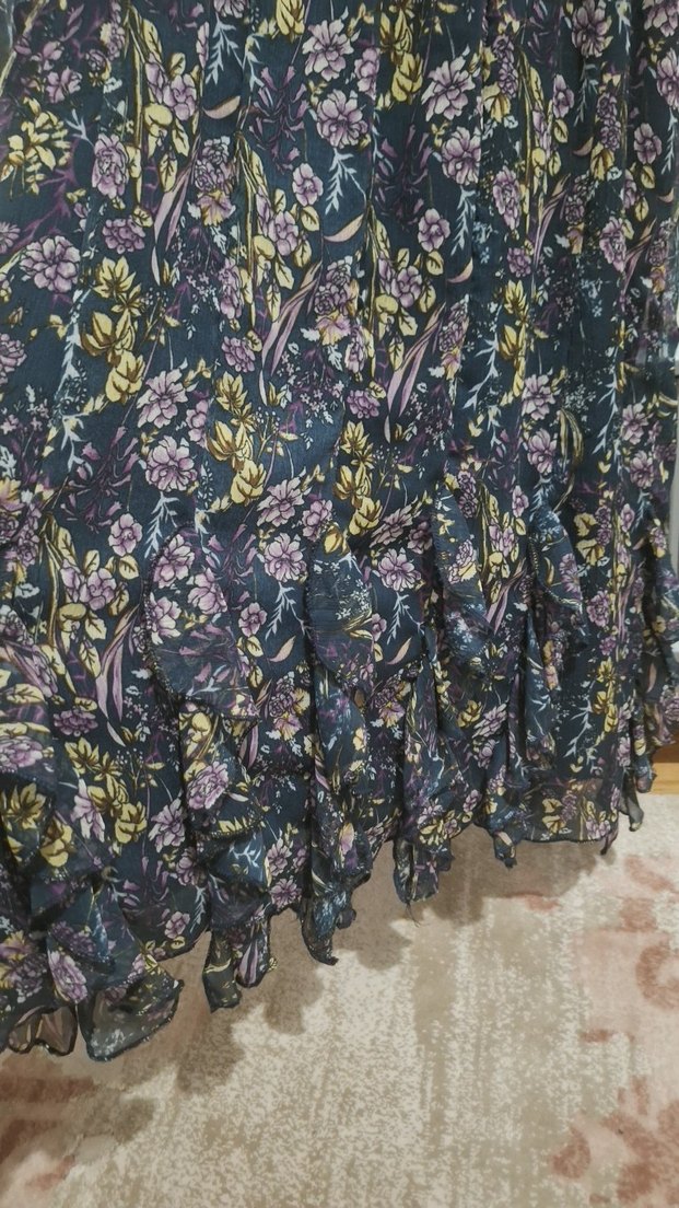 Mor Bohem Midi Elbise - Görsel 2