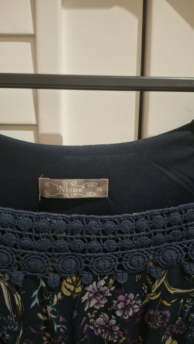 Mor Bohem Midi Elbise - Görsel 3